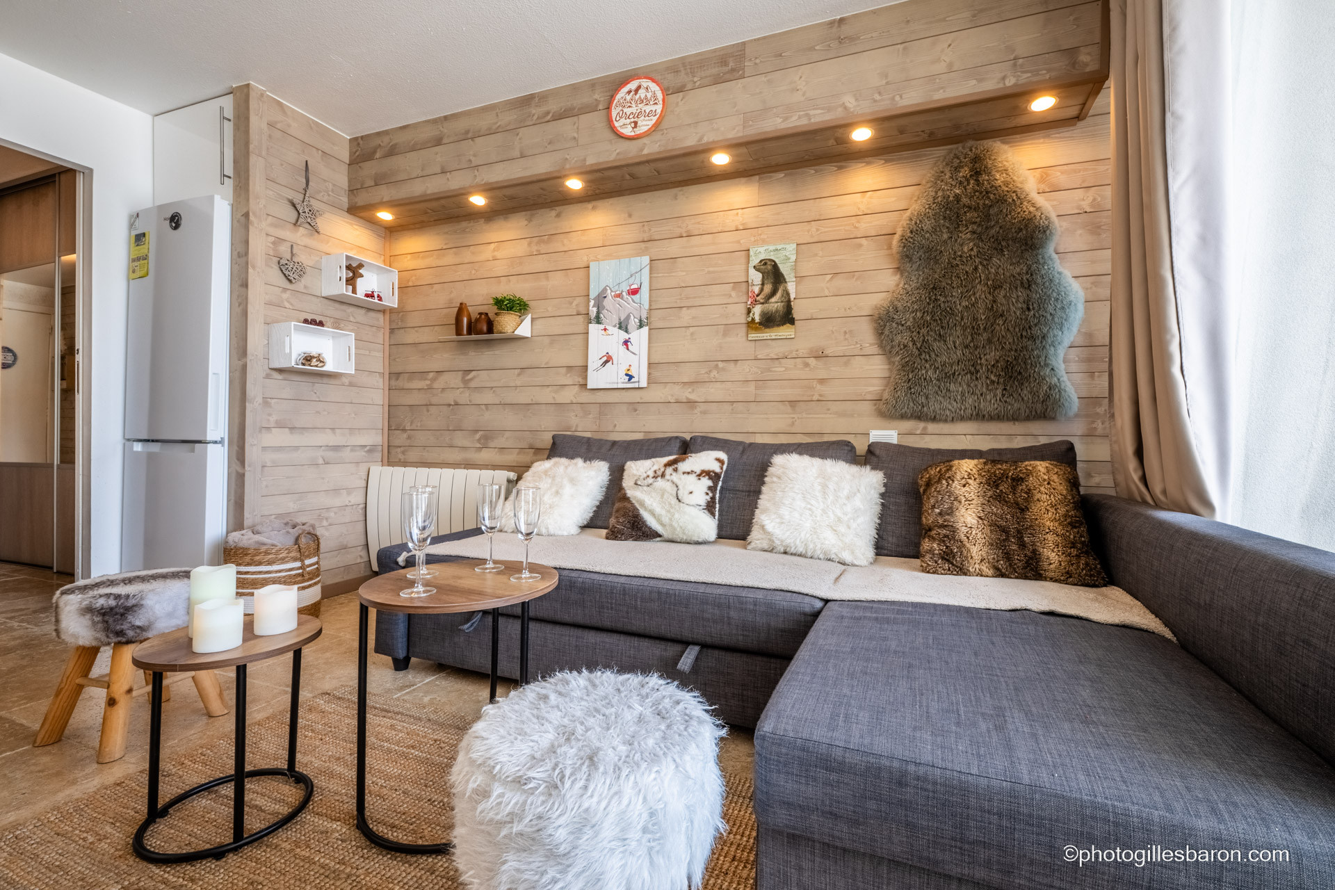 Studio cabine 2/4 personnes Le Cocooning Les Eaux Claires_Orcières - © Gilles Baron Studio cabine 2/4 personnes Le Cocooning Les Eaux Claires_Orcières