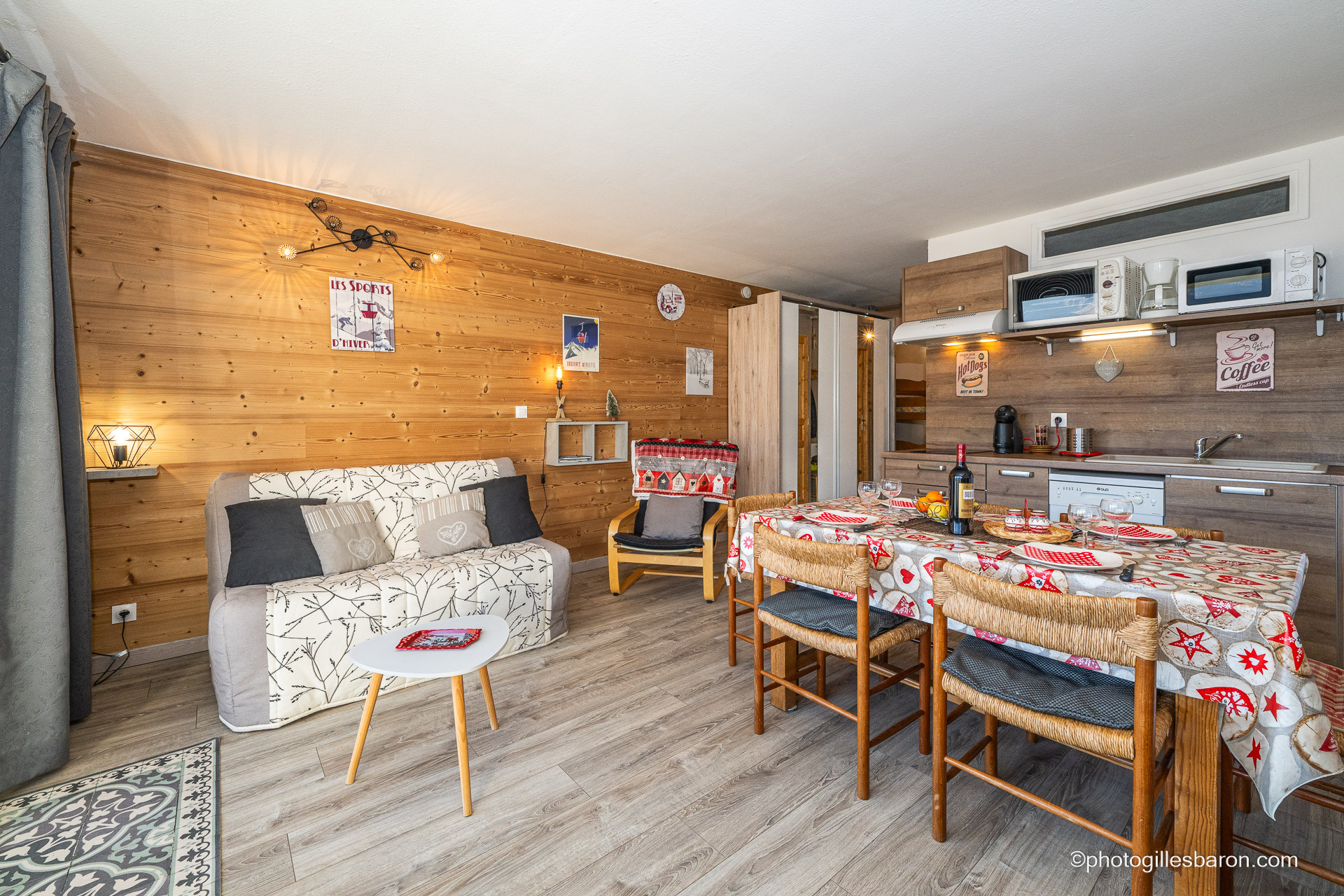 Studio cabine 4 personnes Eaux Claires n°2_Orcières - © G.Baron Studio cabine 4 personnes Eaux Claires n°2_Orcières