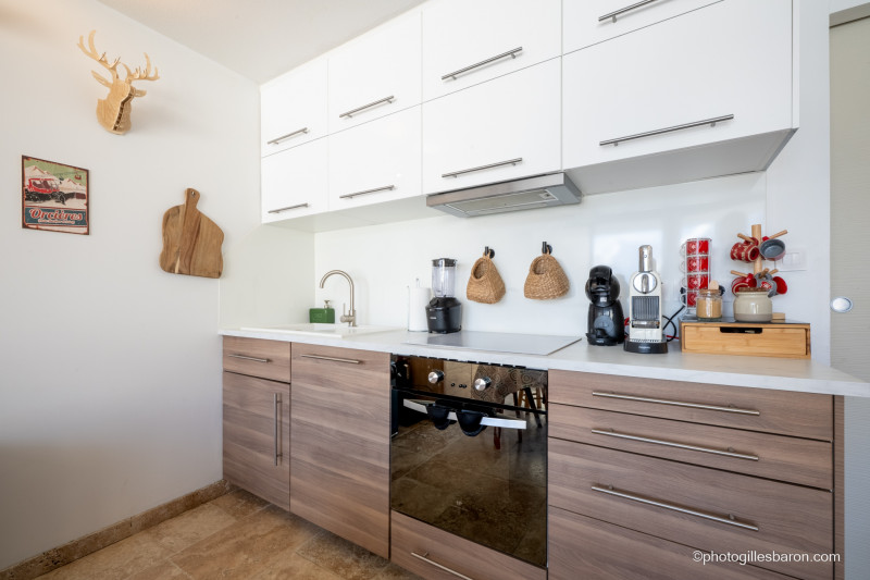 Studio cabine 2/4 personnes Le Cocooning Les Eaux Claires_Orcières - © Gilles Baron Studio cabine 2/4 personnes Le Cocooning Les Eaux Claires_Orcières