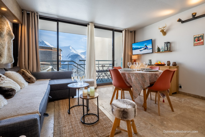 Studio cabine 2/4 personnes Le Cocooning Les Eaux Claires_Orcières - © Gilles Baron Studio cabine 2/4 personnes Le Cocooning Les Eaux Claires_Orcières